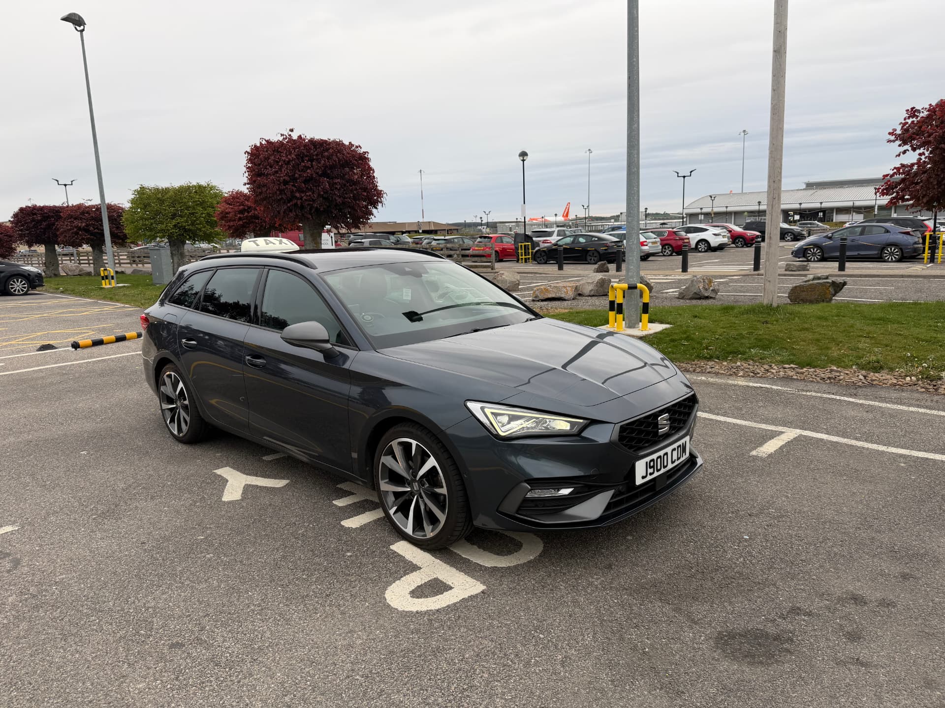 Moray Taxis Nairn car waiting at Inverness Airport